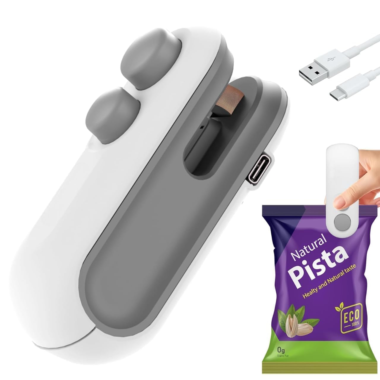 Portable Mini Sealing Machine Handheld Packet Sealer for Food